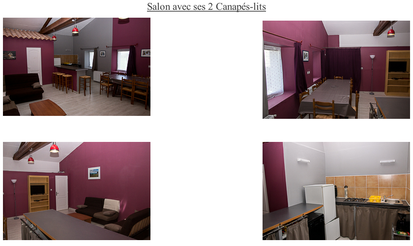 Salon avec ses 2 Canapés-lits