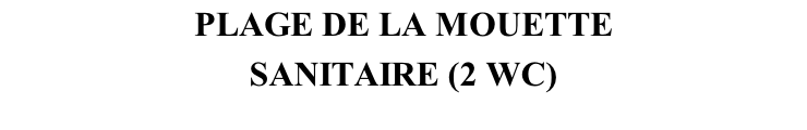 PLAGE DE LA MOUETTE SANITAIRE (2 WC)